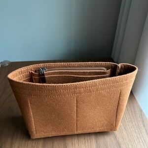Mini Anjou Inner Bag Tan Felt Organizer Insert